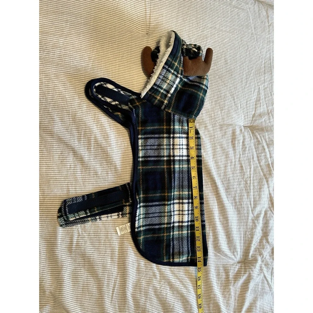 The Children's Place‎ Dog Plaid Moose Pajamas Size Medium Micro Fleece Green